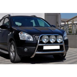 Кенгурятник WT018 (нержавейка) Nissan Qashqai 2010-2014 гг. фото 2