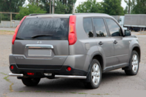 Nissan X-trail T31 2007-2014 гг. Задние угловые дуги AK003 (2 шт., нержавейка) фото 1