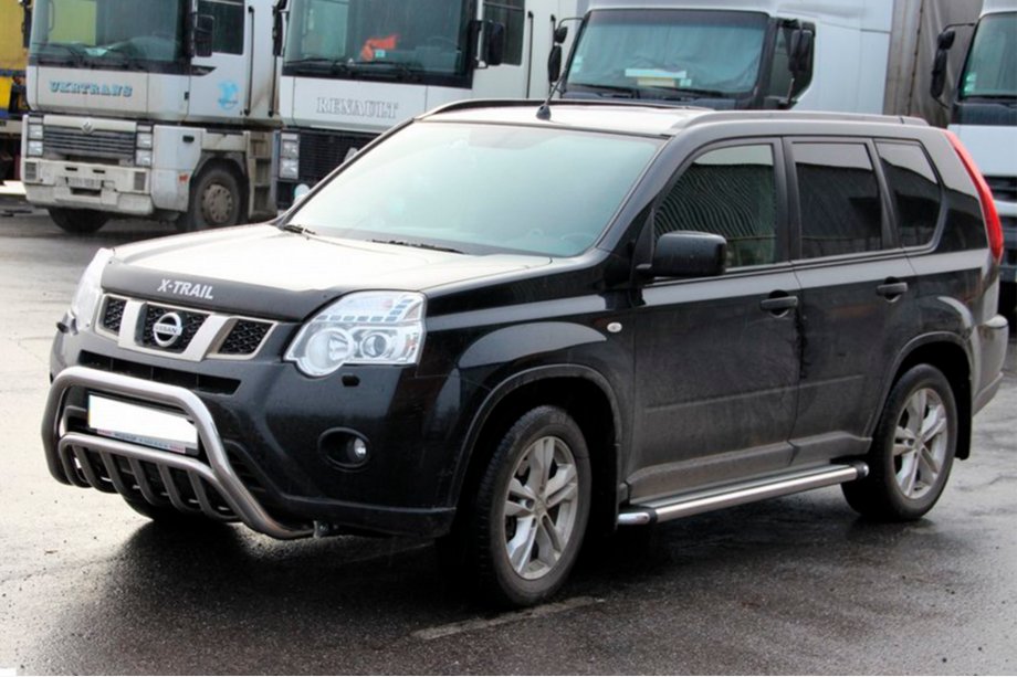 Nissan X-trail T31 2007-2014 гг. Передняя защита WT002 (нержавейка) Фото 3