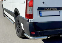 Renault Master 2011-2023 гг. Боковые трубы BB002 (2 шт., нержавейка) фото 8