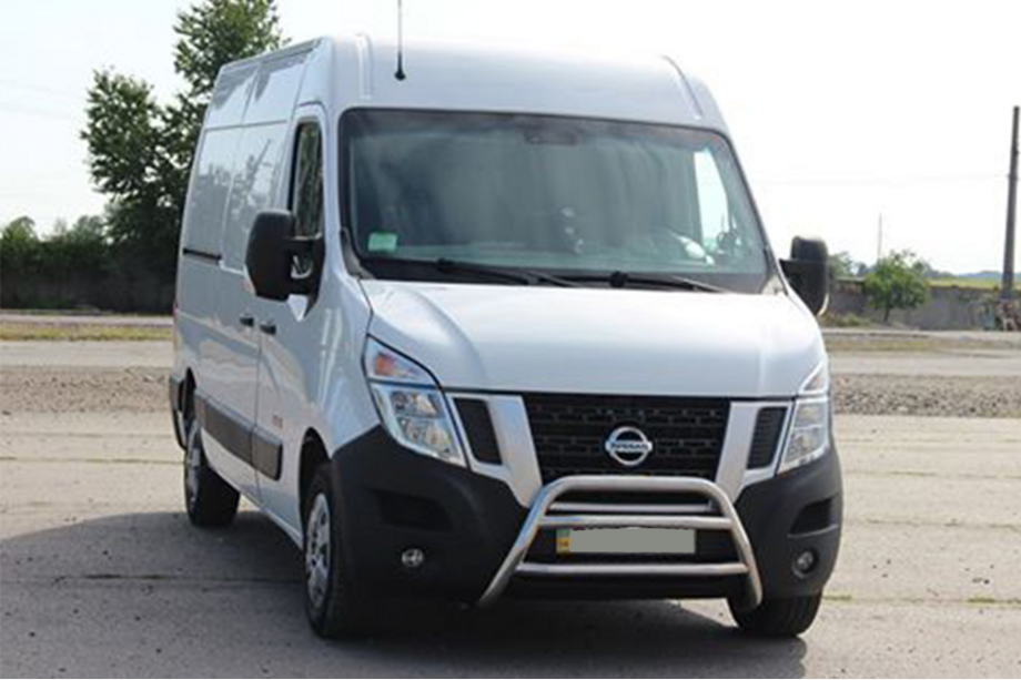 Renault Master 2011-2023 гг. Защита переднего бампера WT022 (нержавейка) Image