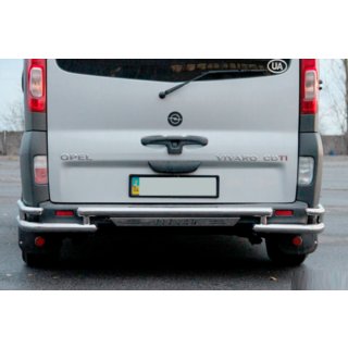 Задняя Защита AK-Special (Нержавейка) Nissan Primastar 2002-2014 гг. фото 3