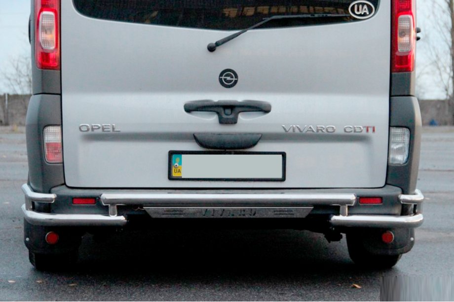 Nissan Primastar 2002-2014 гг. Задняя Защита AK-Special (Нержавейка) Фото 3