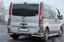 Renault Trafic 2001–2015 гг. Задняя Защита AK-Special (Нержавейка) фото 7