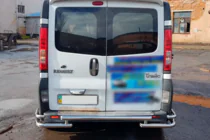 Renault Trafic 2001–2015 гг. Задняя Защита AK-Special (Нержавейка) фото 2