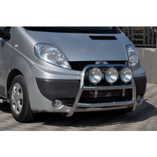 Кенгурятник WT018 (нержавейка) Nissan Primastar 2002-2014 гг. фото 1
