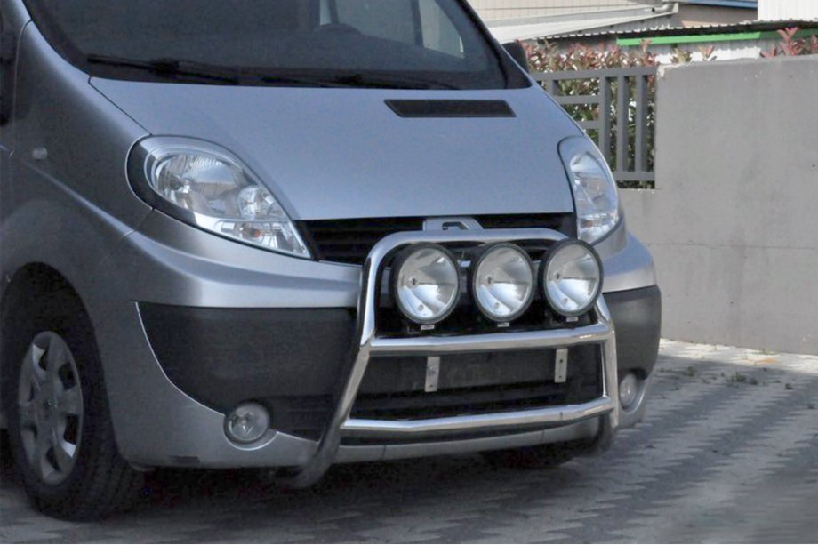 Renault Trafic 2001–2015 гг. Кенгурятник WT018 (нержавейка) Фото 1
