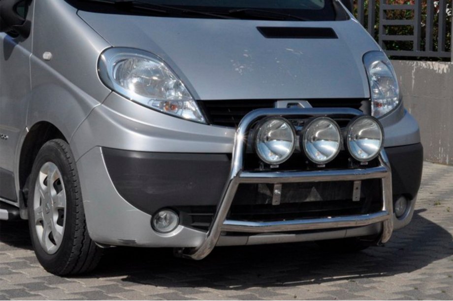 Renault Trafic 2001–2015 гг. Кенгурятник WT018 (нержавейка) Фото 4