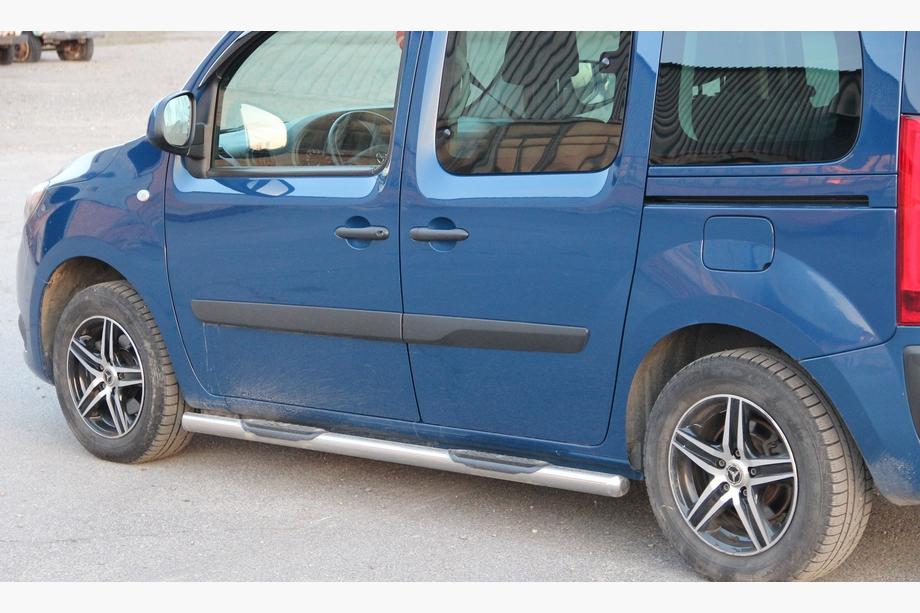 Mercedes Citan 2013-2021 гг. Боковые трубы (2 шт., нержавейка) 60 мм, короткая база, без пластиковых вставок Фото 2