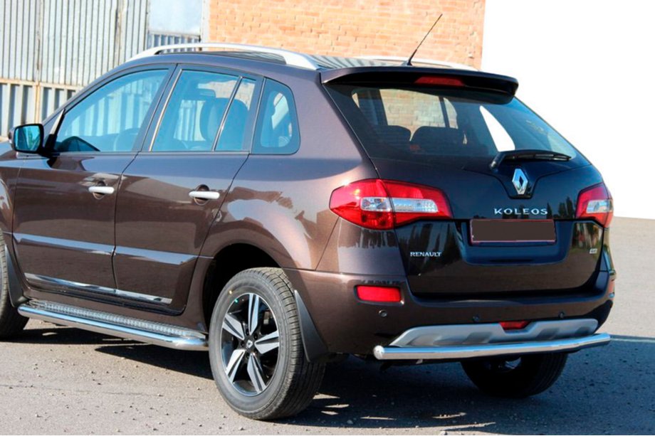 Renault Koleos 2008-2016 гг. Задняя дуга AK002 (нержавейка) Image