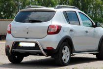Renault Sandero 2013-2022 гг. Задняя дуга AK007 (нерж сталь) фото 6