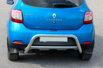 Renault Sandero 2013-2022 гг. Задняя дуга AK007 (нерж сталь) фото 1