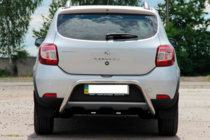 Renault Sandero 2013-2022 гг. Задняя дуга AK007 (нерж сталь) фото 5