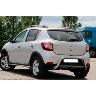 Задняя дуга AK007 (нерж сталь) Renault Sandero 2013-2022 гг. фото 4