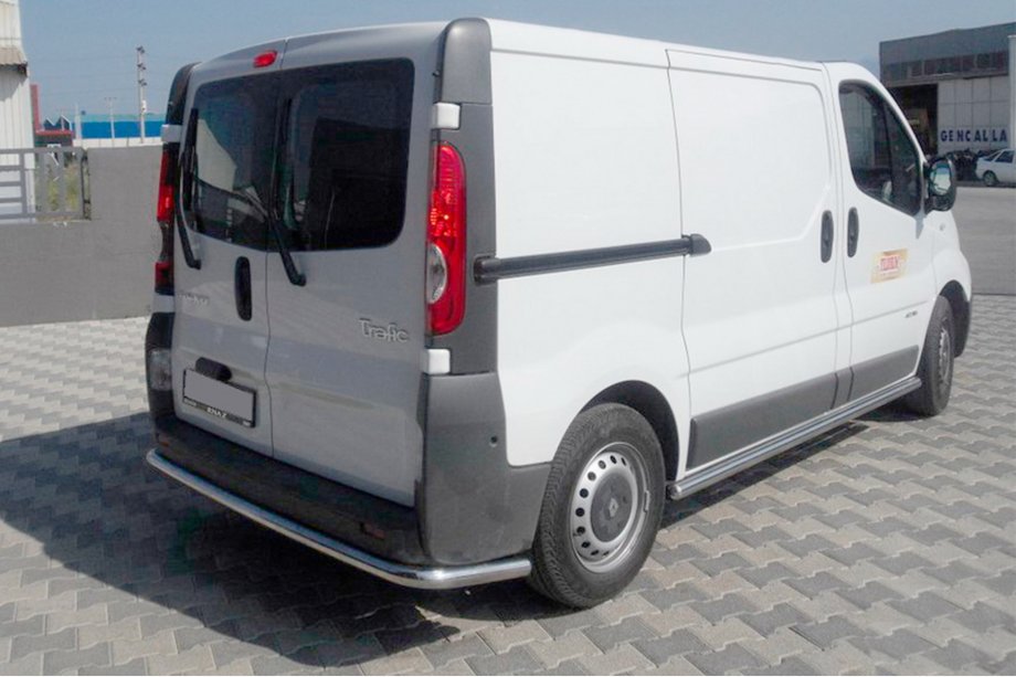 Nissan Primastar 2002-2014 гг. Задняя Защита AK005 (Нержавейка) Фото 1