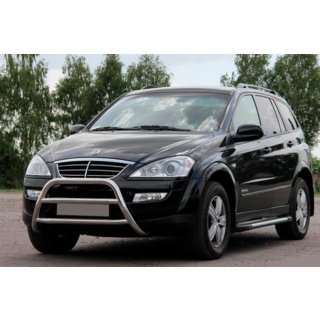 Передняя защита WT022 Нержавейка SsangYong Kyron 2005-2014 гг. фото 1