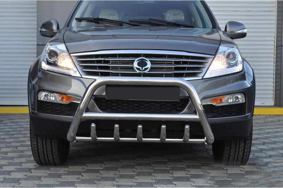 SsangYong Rexton I 2001-2017 гг. Кенгурятник WT003 (нержавейка) Фото 5