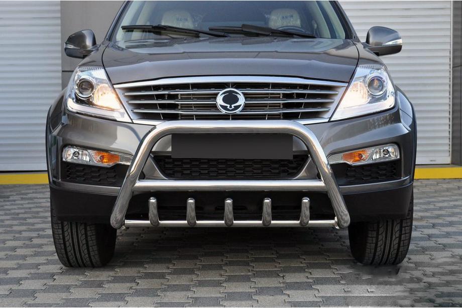 SsangYong Rexton I 2001-2017 гг. Кенгурятник WT003 (нержавейка) Фото 3