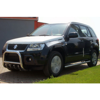 Кенгурятник QT006 (нерж. сталь) Suzuki Grand Vitara 2005-2017 гг. фото 1