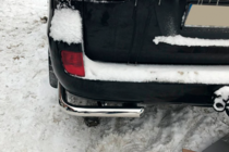 Toyota Land Cruiser 200 2007-2021 гг. Задние уголки AK003 (2 шт., нержавейка) фото 2