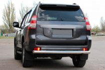 Toyota Land Cruiser Prado 150 2009-2023 гг. Задняя дуга AK002 (нержавейка) фото 2