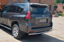 Toyota Land Cruiser Prado 150 2009-2023 гг. Задняя дуга AK002 (нержавейка) фото 7