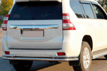 Toyota Land Cruiser Prado 150 2009-2023 гг. Задняя дуга AK005-2 (нержавейка) фото 1