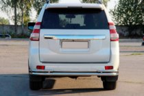 Toyota Land Cruiser Prado 150 2009-2023 гг. Задняя дуга AK005-2 (нержавейка) фото 2