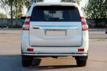 Toyota Land Cruiser Prado 150 2009-2023 гг. Задняя дуга AK005-2 (нержавейка) фото 2