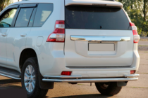 Toyota Land Cruiser Prado 150 2009-2023 гг. Задняя дуга AK005-2 (нержавейка) фото 3