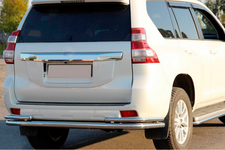 Toyota Land Cruiser Prado 150 2009-2023 гг. Задняя дуга AK005-2 (нержавейка) Image