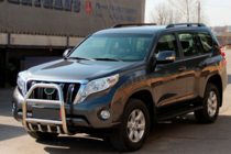 Toyota Land Cruiser Prado 150 2009-2023 гг. Кенгурятник QT007 (нержавейка) фото 2