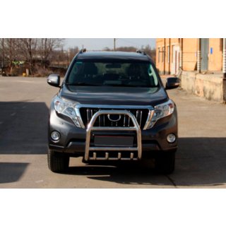 Кенгурятник QT007 (нержавейка) Toyota Land Cruiser Prado 150 2009-2023 гг. фото 3
