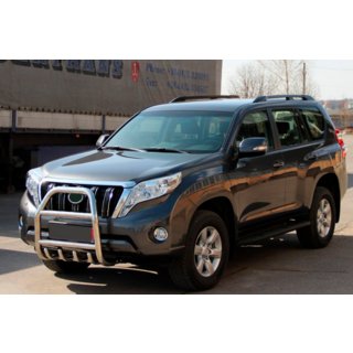 Кенгурятник QT007 (нержавейка) Toyota Land Cruiser Prado 150 2009-2023 гг. фото 2
