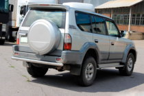 Toyota Land Cruiser 90 Prado 1996-2002 гг. Задняя дуга AK002 (нержавейка) фото 2