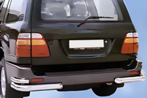 Toyota Land Cruiser 100 1998-2007 гг. Задние уголки AK003-Double (2 шт., нержавейка) фото 4