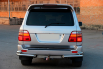 Toyota Land Cruiser 100 1998-2007 гг. Задние уголки AK003-Double (2 шт., нержавейка) фото 3