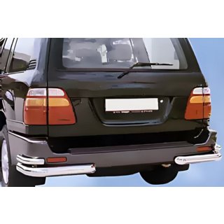 Задние уголки AK003-Double (2 шт., нержавейка) Toyota Land Cruiser 100 1998-2007 гг. фото 4
