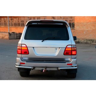 Задние уголки AK003-Double (2 шт., нержавейка) Toyota Land Cruiser 100 1998-2007 гг. фото 3