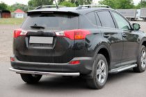Toyota Rav 4 2013-2018 гг. Задняя дуга AK002 (нержавейка) фото 2