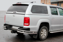Volkswagen Amarok 2010-2022 гг. Задние уголки AK003-Double (2 шт., нержавейка) фото 2