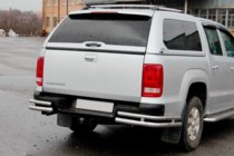 Volkswagen Amarok 2010-2022 гг. Задние уголки AK003-Double (2 шт., нержавейка) фото 3