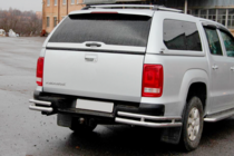Volkswagen Amarok 2010-2022 гг. Задние уголки AK003-Double (2 шт., нержавейка) фото 3