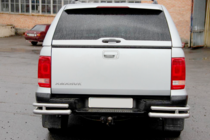 Volkswagen Amarok 2010-2022 гг. Задние уголки AK003-Double (2 шт., нержавейка) фото 4