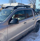 Volkswagen Amarok 2010-2022 гг. Рейлинги Black Shark (с поперечинами) фото 7