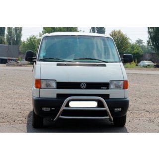 Передняя защита WT022 Нержавейка Volkswagen T4 Caravelle/Multivan 1990–2003 гг. фото 2