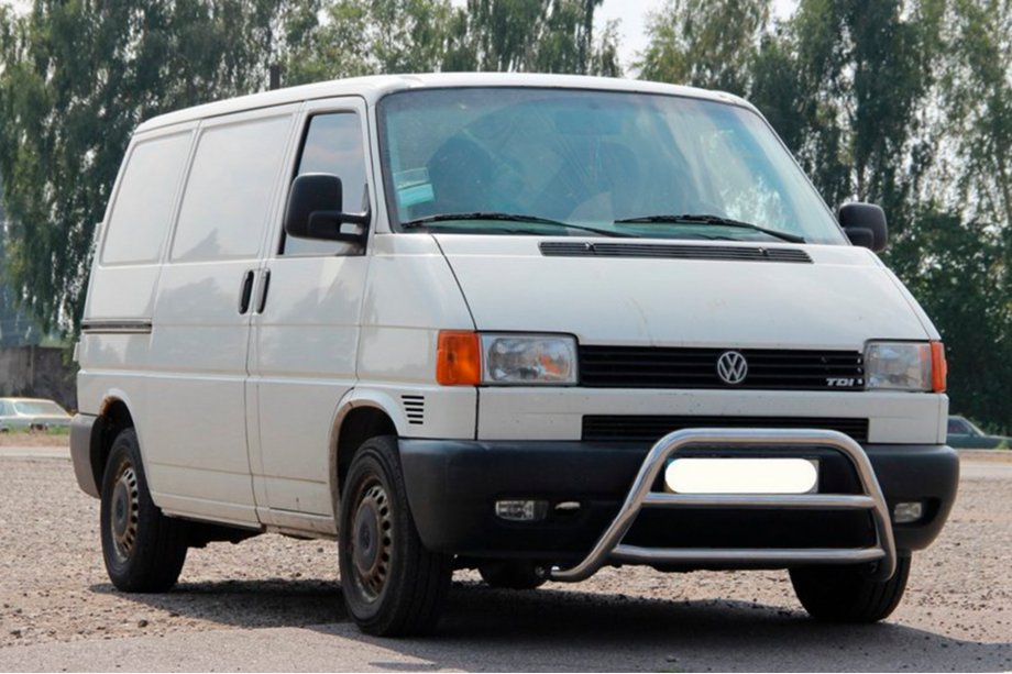 Volkswagen T4 Transporter 1990-2003 гг. Передняя защита WT022 Нержавейка Image