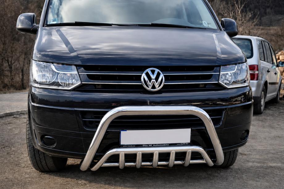 Volkswagen T5 2010-2015 гг. Передний силовой бампер WT002 (Нержавейка) Image