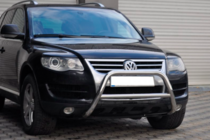 Volkswagen Touareg 2002-2010 гг. Кенгурятник WT005 Colt (нержавейка) фото 3