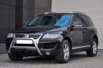 Volkswagen Touareg 2002-2010 гг. Кенгурятник WT005 Colt (нержавейка) фото 2